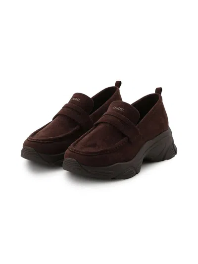 Snidel Sneaker Sole Loafers In Brown