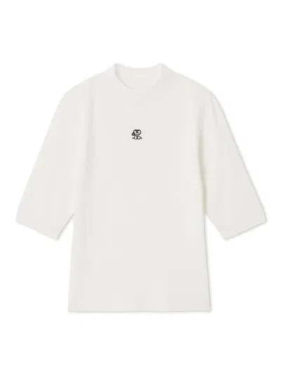 Snidel Soft Ribbed Half-sleeve Knit Top