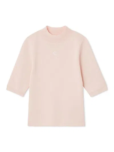 Snidel Soft Ribbed Half-sleeve Knit Top