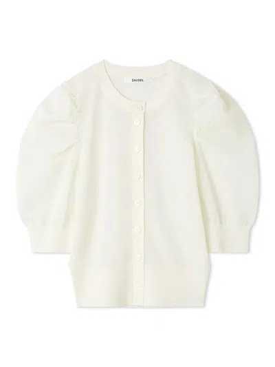 Snidel Sparkle Aurora Cardigan In White