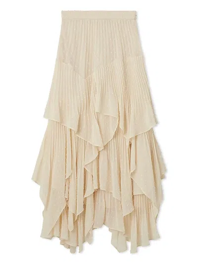 Snidel Square Hem Tiered Skirt In Neutral
