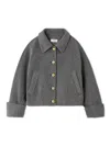 Snidel Stand Collar Metal Button Jacket In Gray