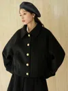 Snidel Stand Collar Metal Button Jacket In Black