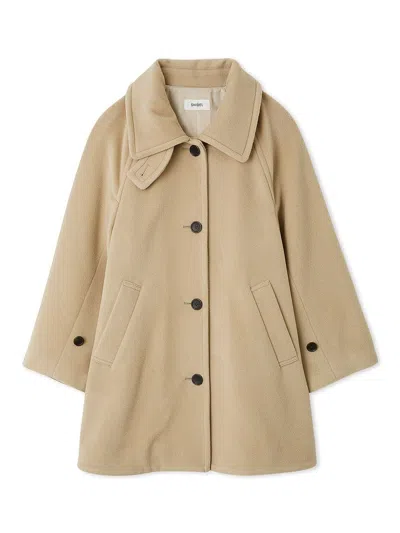 Snidel Stand Collar Mid-length Coat In Neutral