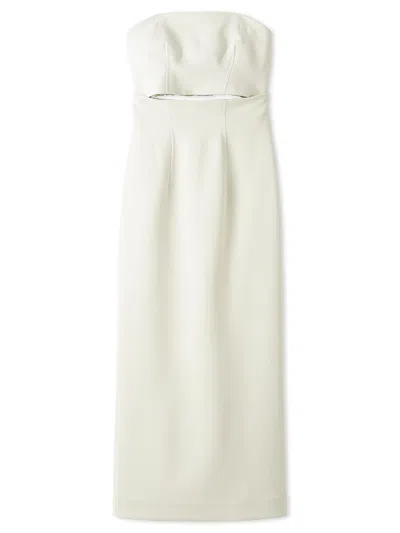 Snidel Strapless Cutout Maxi Dress In White