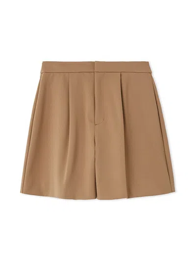 Snidel Structured Shorts In Brown