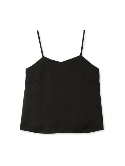 Snidel Sustainable Acetate Satin Cami Tops In Black