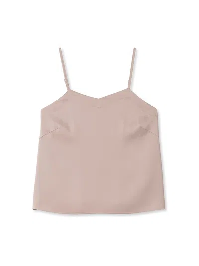 Snidel Sustainable Acetate Satin Cami Tops In Pink