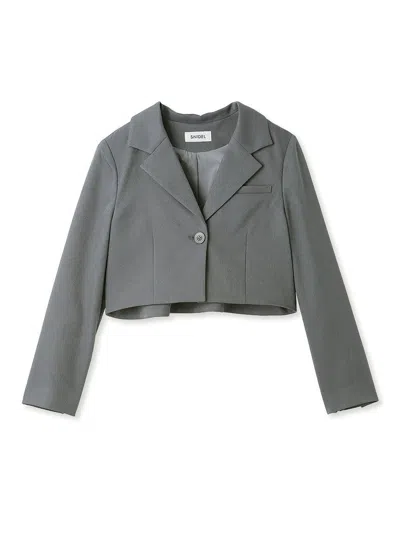 Snidel Sustainable Back Flare Short Jacket In Gray