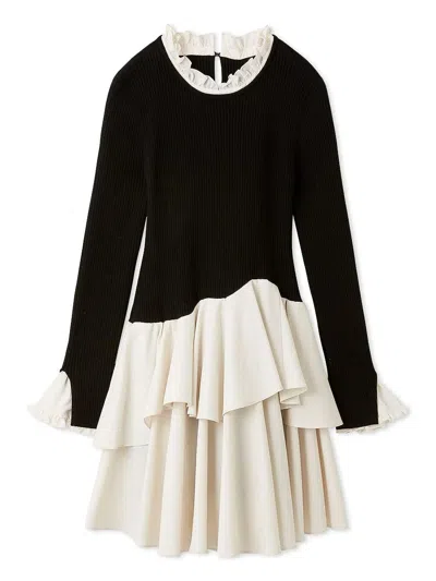 Snidel Sustainable Docking Mini Knit Dress In Black