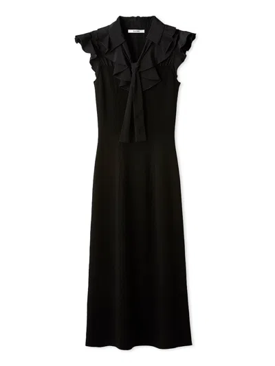 Snidel Sustainable Frill Collar Layered Dress In Multi