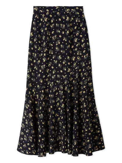 Snidel Sustainable Fruit Print Mermaid Skirt In Black