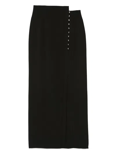 Snidel Sustainable High Slit Max Skirt In Black