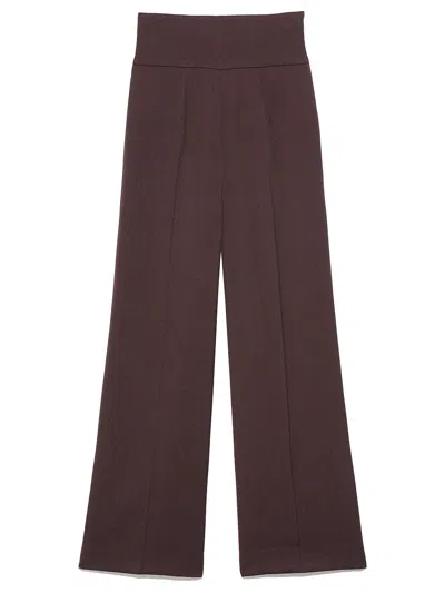 Snidel Sustainable High Waisted Wide Leg Pants In Brown