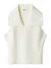 Snidel Sustainable Knit Pullover With Collar In Neutral