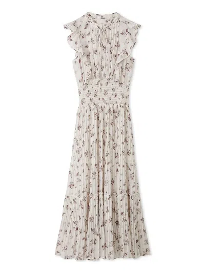 Snidel Sustainable Ruffle Maxi Dress In Ivory