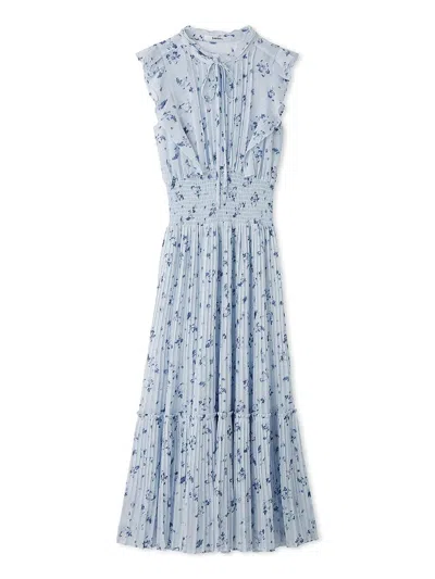 Snidel Sustainable Ruffle Maxi Dress In Light Blue