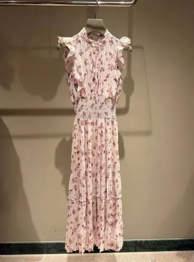 Snidel Sustainable Ruffle Maxi Dress In Pink