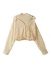 Snidel Sustainable Sheer Shirt Docking Pullover In Neutral
