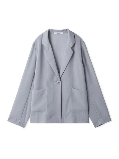 Snidel Sustainable Sheer Shirt Jacket In Gray