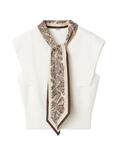 Snidel Sustainable Sleeveless Knit Pullover With Tie In Multi