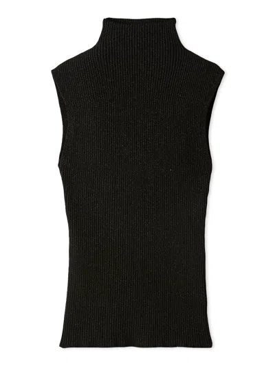 Snidel Sustainable Sleeveless Lame Knit Top