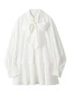 Snidel Sustainable Volume Tunic Blouse In White