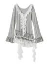 Snidel Tiered Frill Cut-and-sew Pullover In Gray