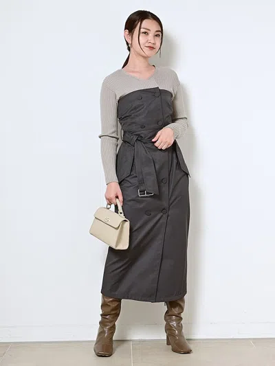 Snidel Trench Like Dress In Black