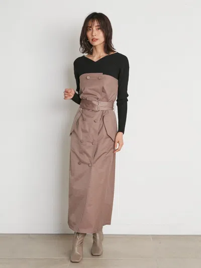 Snidel Trench Like Dress In Brown