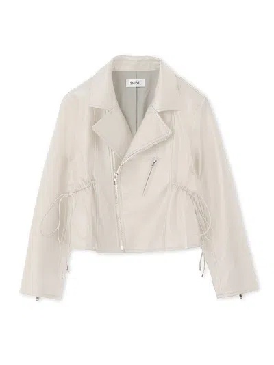 Snidel Trendy Pu Leather Jacket In Neutral