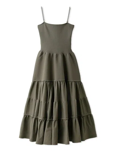 Snidel Tube Knit Tiered Dress In Multi