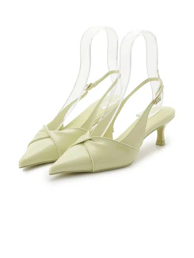 Snidel Twist Bow Pumps In Yellow