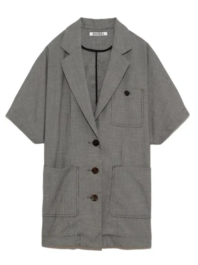 Snidel V Neck Collar Tops In Gray