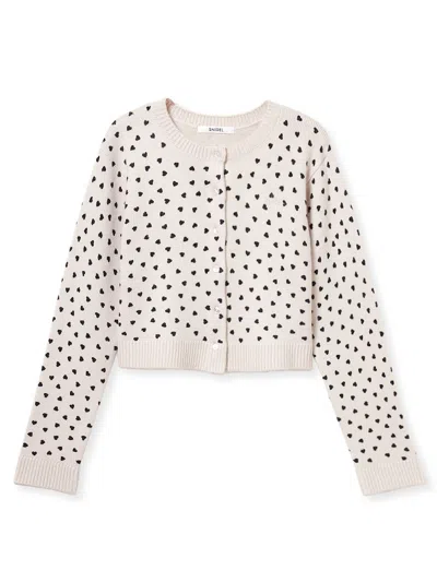 Snidel Variety Print Cropped Cardigan In Neutral