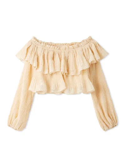 Snidel Vintage-inspired Layered Ruffle Top