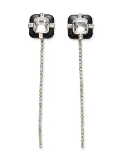 Snidel Vintage-inspired Motif Earrings In Black