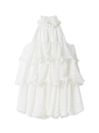Snidel Volume Airy Mini Dress In White