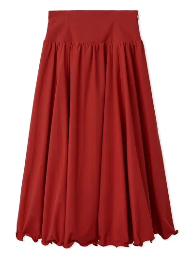 Snidel Volume Taffeta Long Skirt In Multi