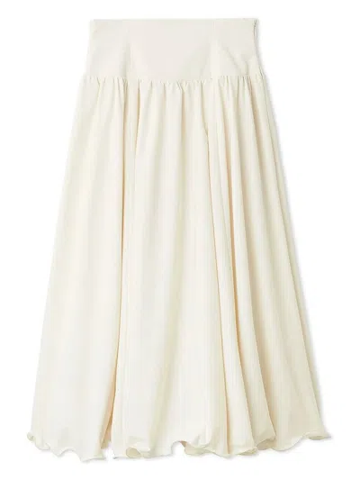 Snidel Volume Taffeta Long Skirt In Animal Print