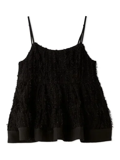 Snidel Volume Tiered Cami Tunic In Black