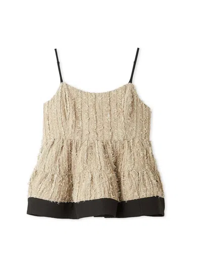 Snidel Volume Tiered Cami Tunic In Black