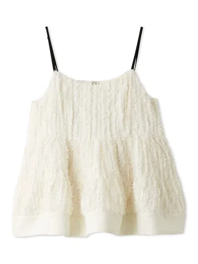 Snidel Volume Tiered Cami Tunic In White