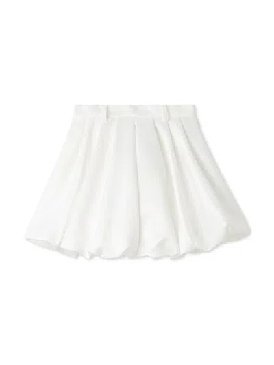 Snidel Voluminous Pleated Bubble Skort In White