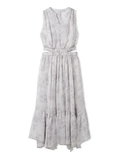 Snidel Washable Sleeveless Tiered Dress In Gray