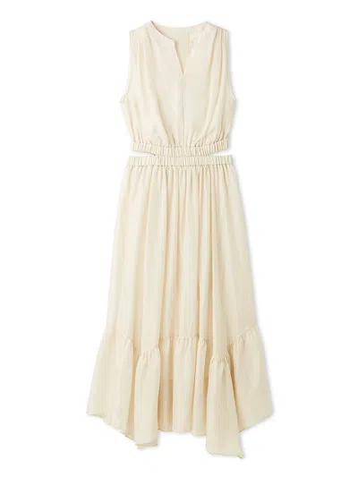 Snidel Washable Sleeveless Tiered Dress In Neutral