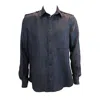 Snider Men's Blue Larkspur Long Sleeve Shirt In Blue