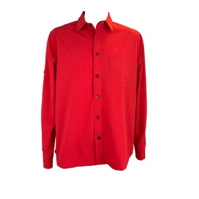 Snider Men's Red Salsa Long Sleeve Shirt