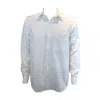 Snider Men's White Leaf Long Sleeve Shirt In White