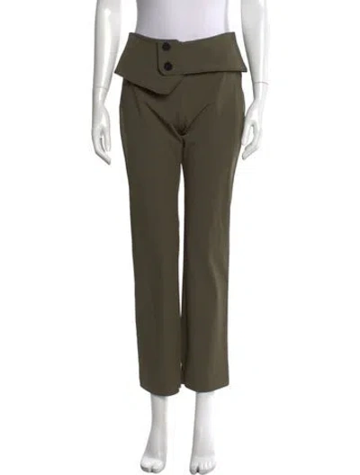 Pre-owned Snider Straight Leg Pants In Green